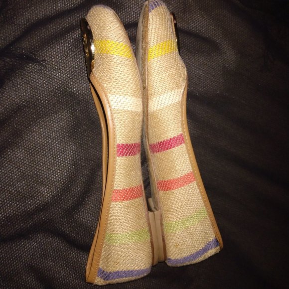 ❤️TORY BURCH Nova Check Ballet Flats Shoes Size 7 - Picture 2 of 5